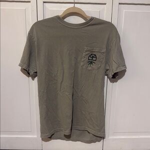 Men's Olive Green Graphic T-Shirt